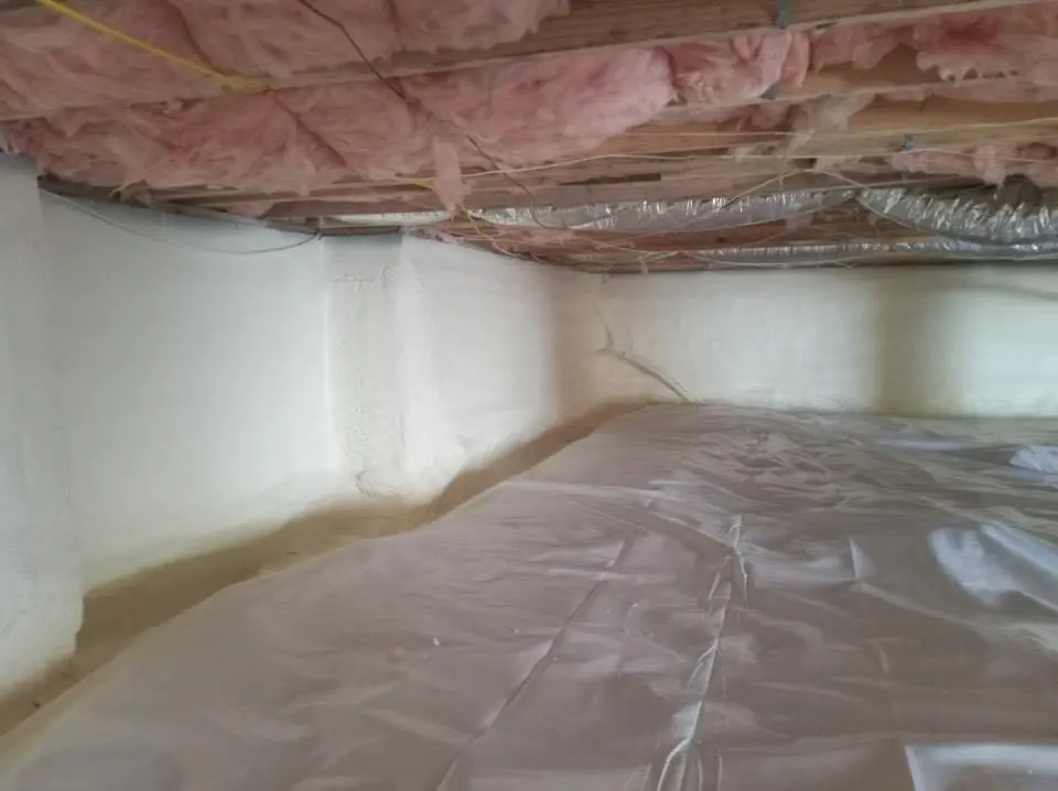 Crawl space encapsulation with closed-cell spray foam for Attic Insulation in Beeville